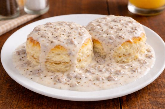 Biscuits and gravy at Butter My Biscuits! Cafe in Orlando.